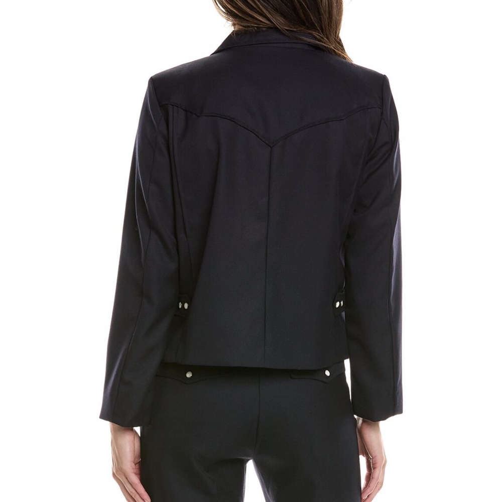The classic Western wool-blend blazer by THE GREAT in Navy, size 2 NWT